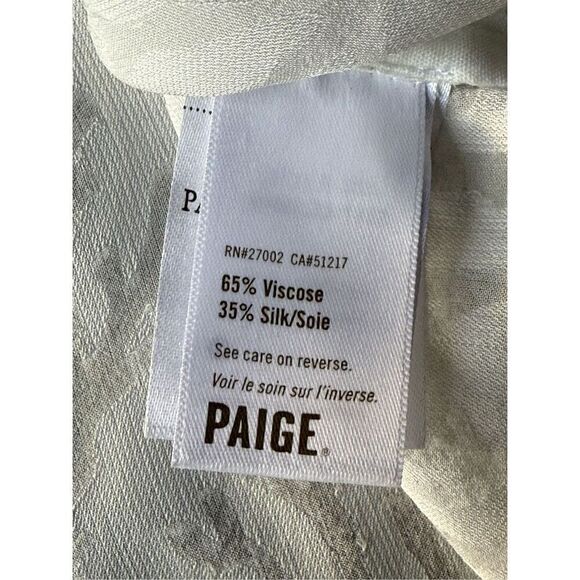 PAIGE Silk Blend Dionna Ruffled Button-Front Blouse - Picture 10 of 10